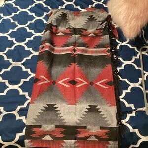 Woolrich Gray and Red Midi Skirt